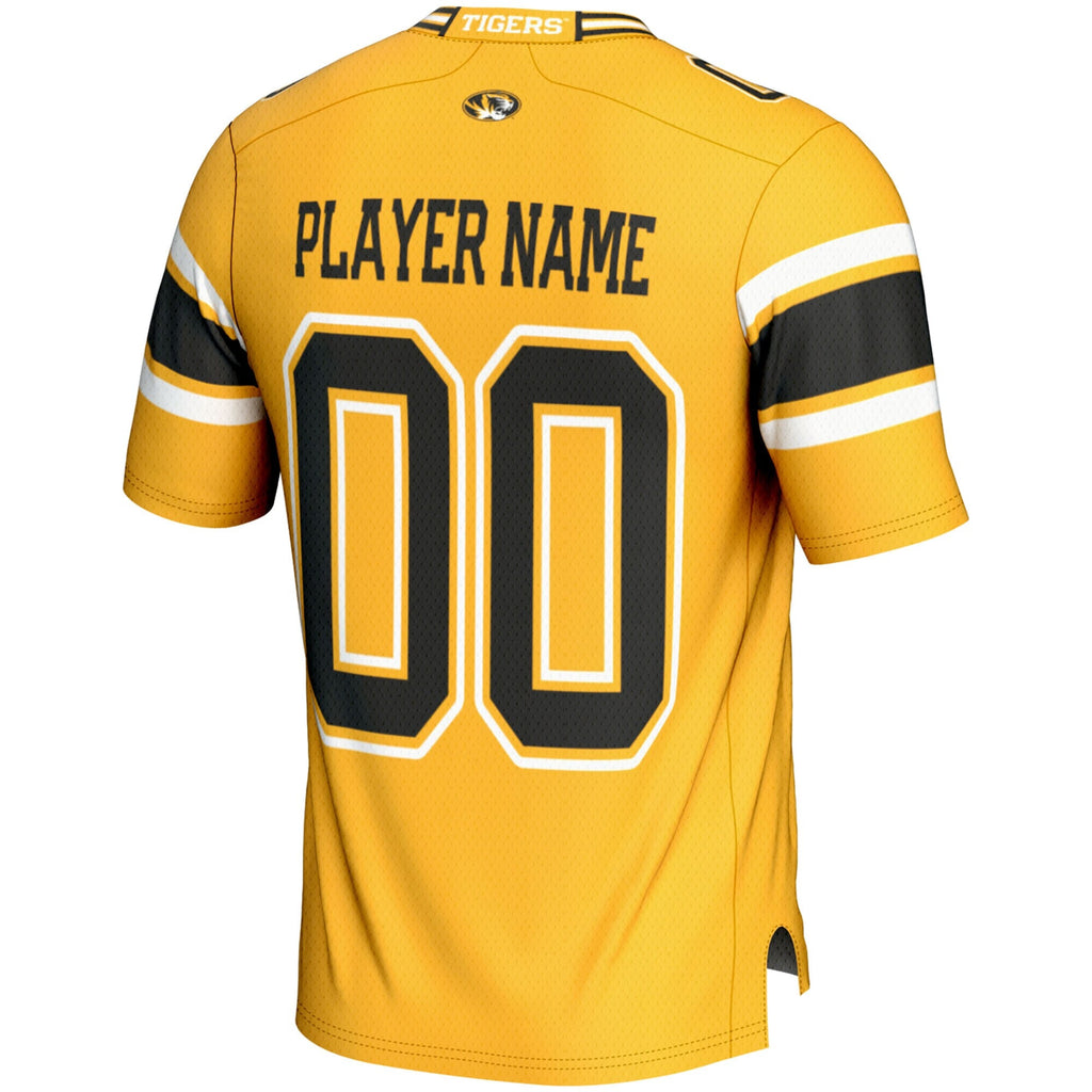 Missouri Tigers NIL Pick-A-Player Football Jersey - Gold product image 4, provided for visual reference and product detail