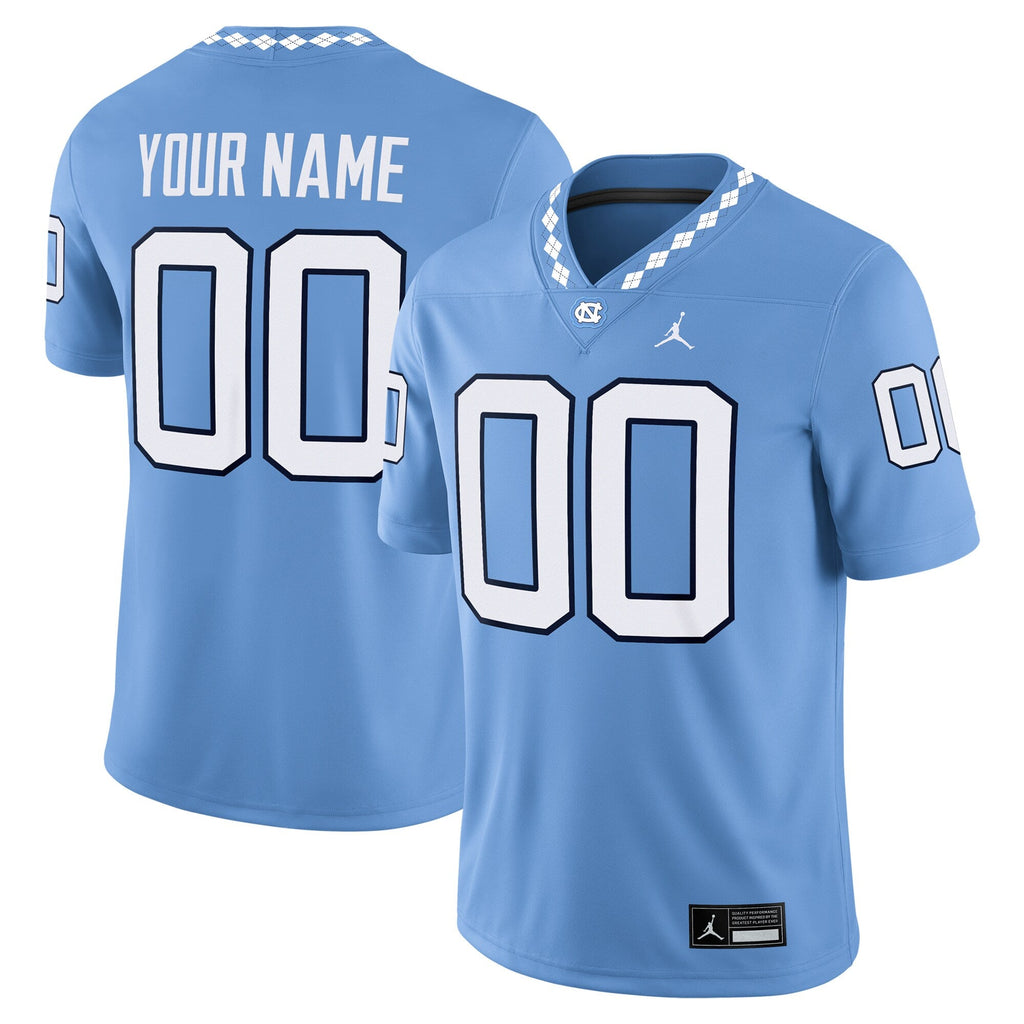 North Carolina Tar Heels Custom Game Jersey - Carolina Blue product image 2, provided for visual reference and product