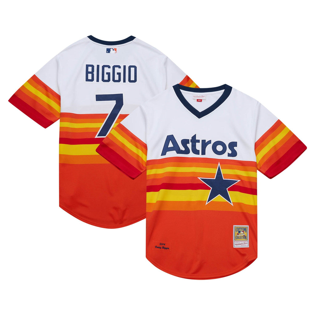 Houston Astros Craig Biggio White 2004 Cooperstown Collection Authentic Throwback Jersey product image 1, provided for