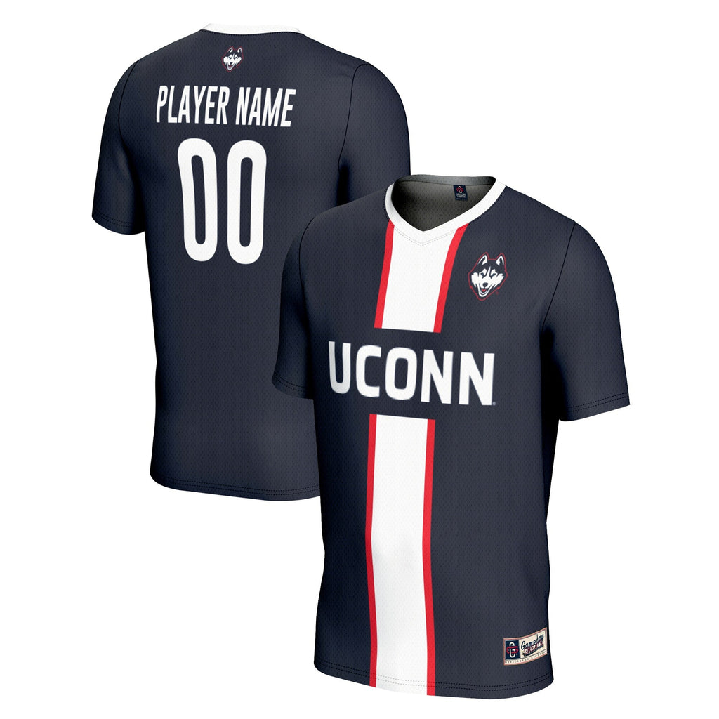 UConn Huskies Pick-A-Player NIL Lightweight Soccer Jersey - Navy product image 2, provided for visual reference and product