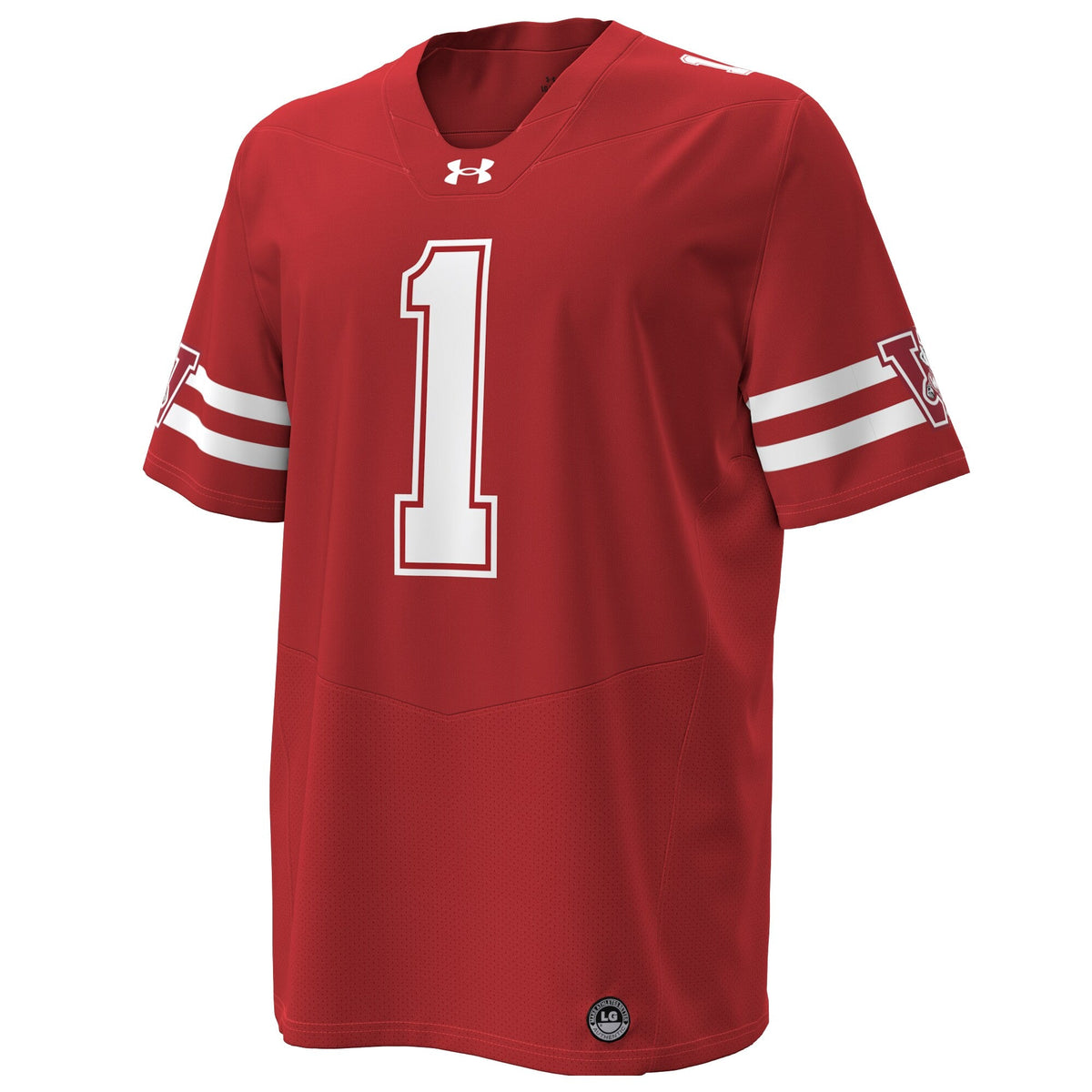 #1 Wisconsin Badgers 1980 Throwback Home Replica Game Jersey - Red product image 3, provided for visual reference and