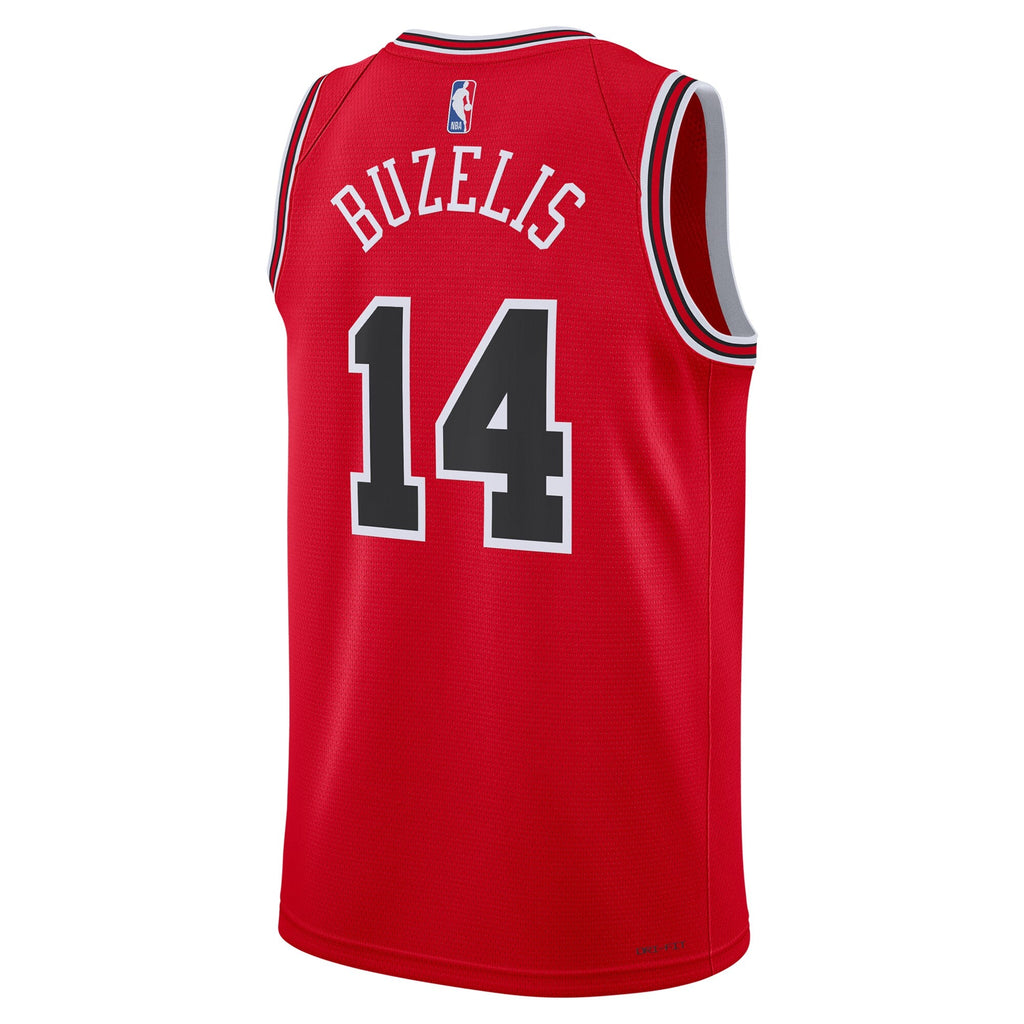 Chicago Bulls Icon Swingman Jersey - Red - Matas Buzelis product image 4, provided for visual reference and product detail