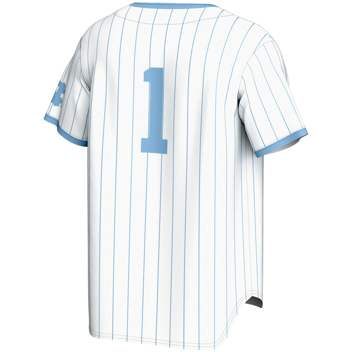 #1 North Carolina Tar Heels Lightweight Baseball Jersey - White product image 4, provided for visual reference and product