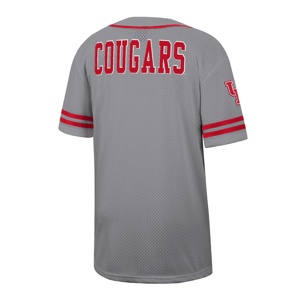 Houston Cougars Free Spirited Baseball Jersey - Gray product image 4, provided for visual reference and product detail review