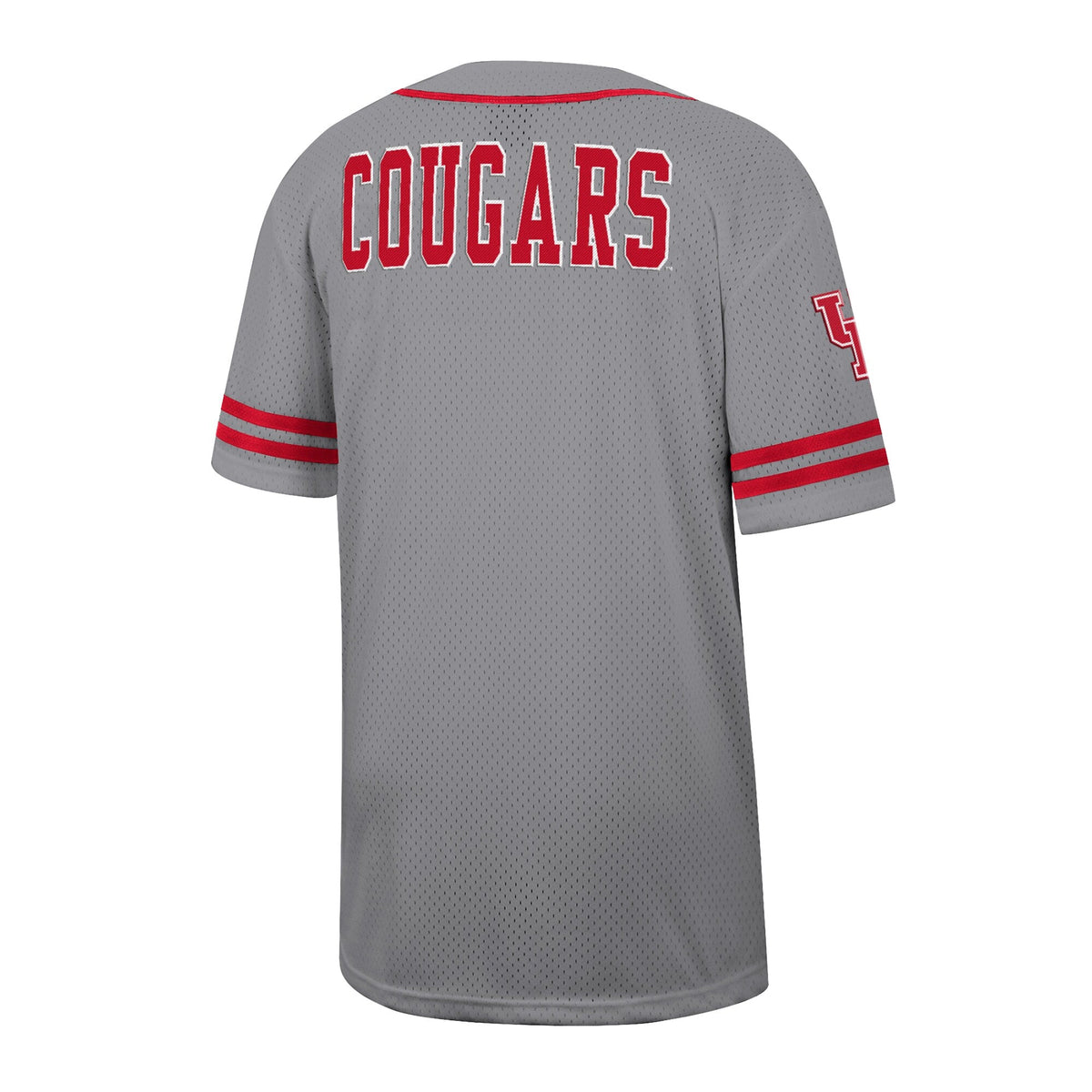 Houston Cougars Free Spirited Baseball Jersey - Gray product image 4, provided for visual reference and product detail review