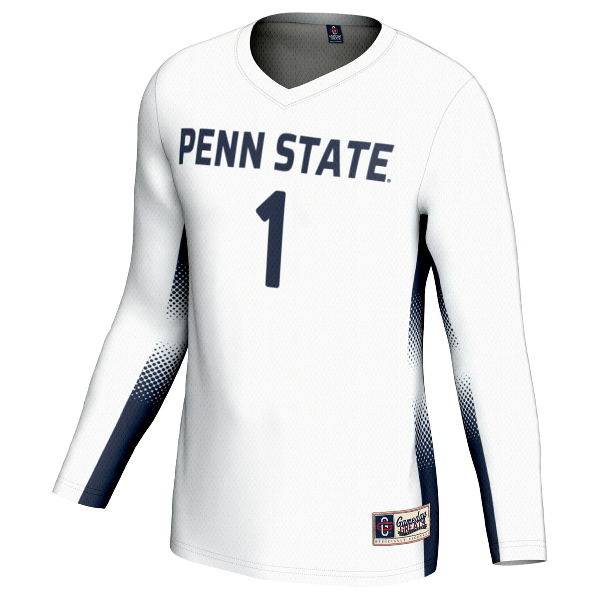 #1 Penn State Nittany Lions Lightweight Volleyball Jersey - White product image 3, provided for visual reference and product