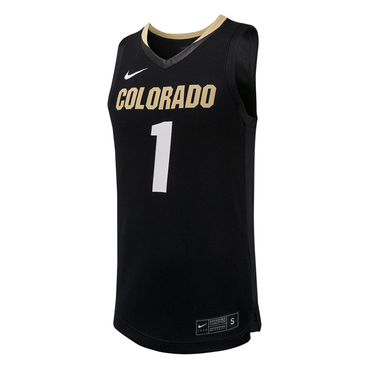 #1 Colorado Buffaloes Replica Basketball Jersey - Black product image 3, provided for visual reference and product detail