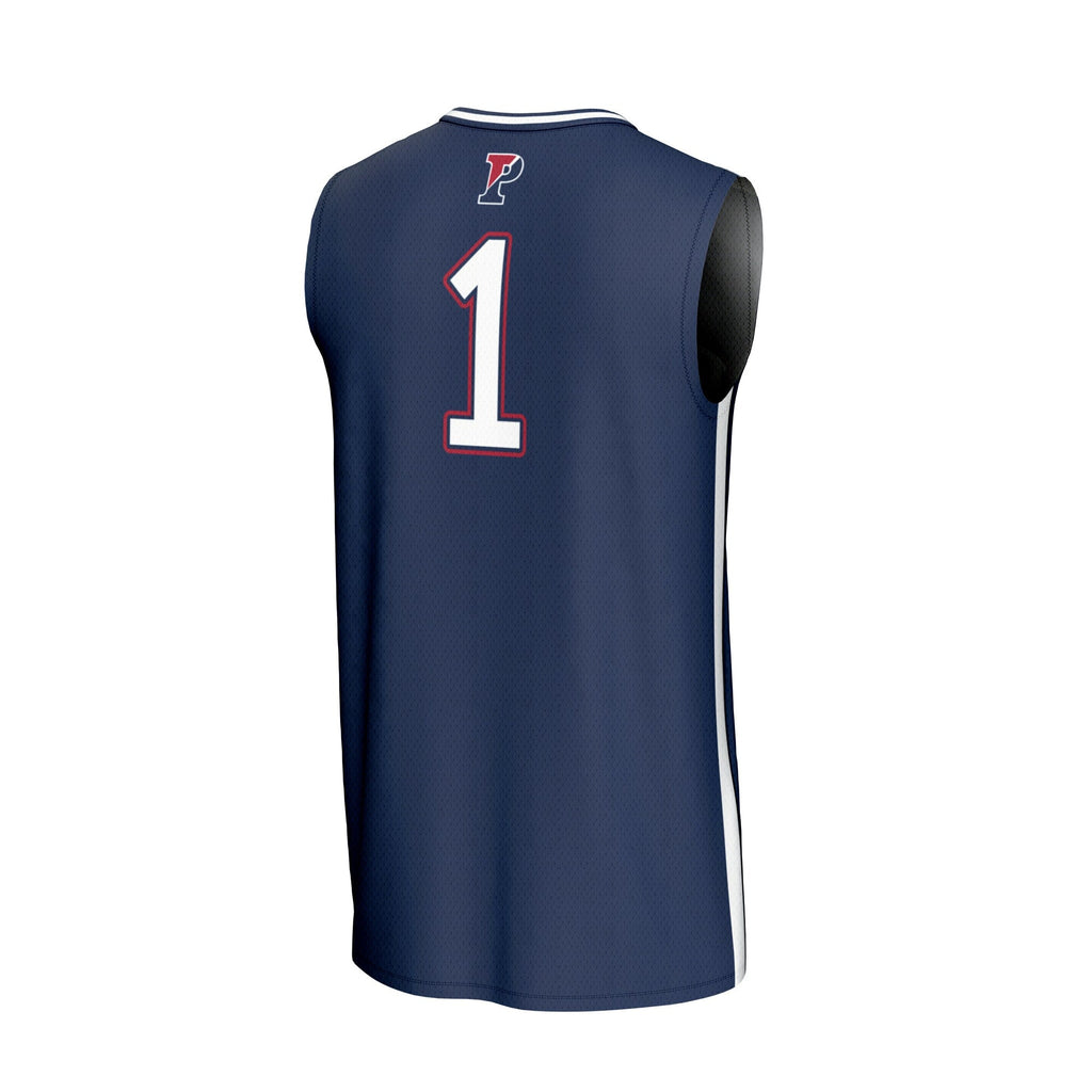 #1 Pennsylvania Quakers Lightweight Collegiate Basketball Fashion Jersey - Navy product image 4, provided for visual