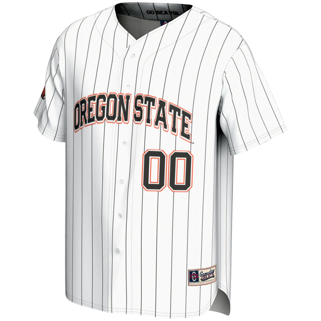 Oregon State Beavers NIL Pick-A-Player Lightweight Baseball Jersey - White product image 3, provided for visual reference