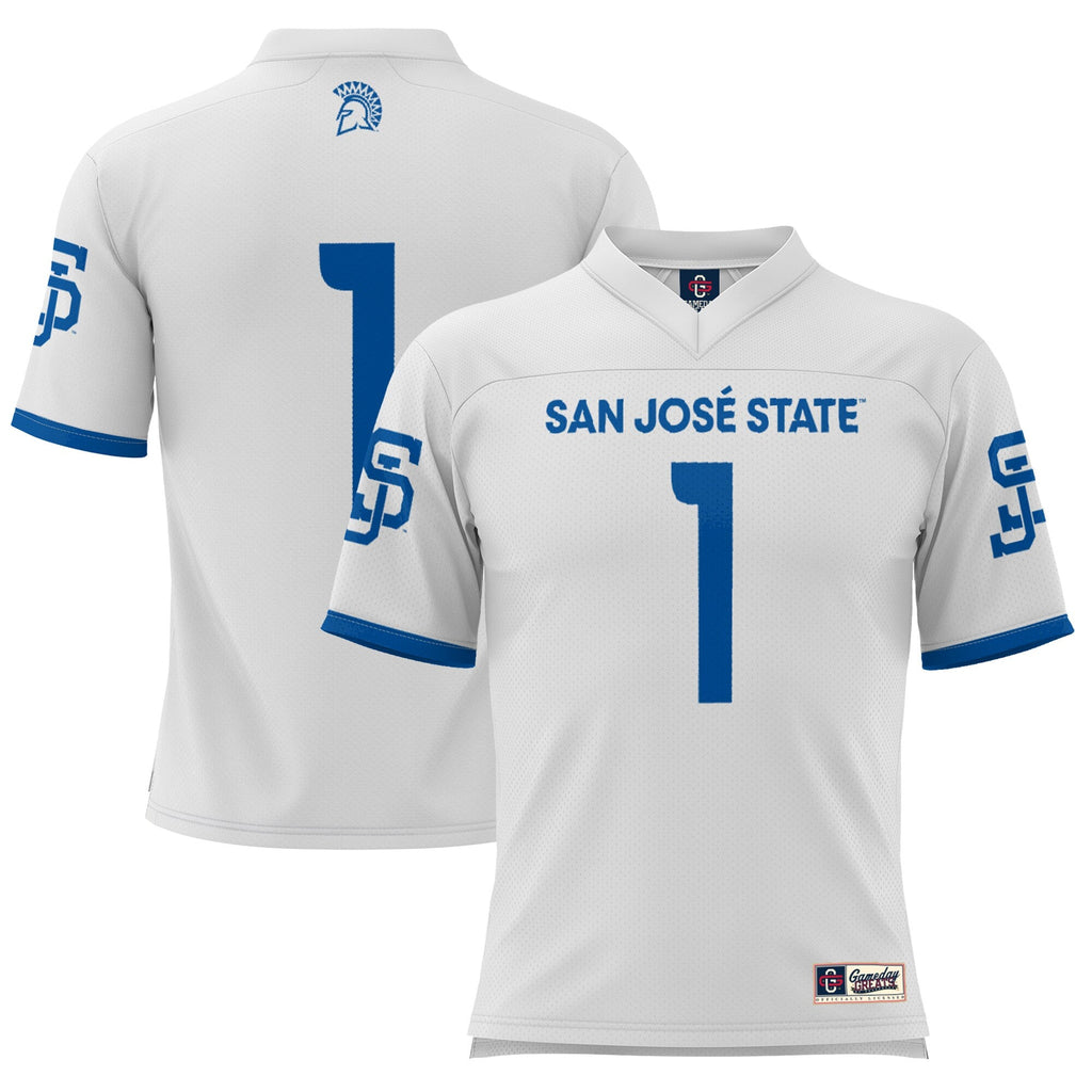 #1 San Jose State Spartans Football Jersey - White product image 2, provided for visual reference and product detail review