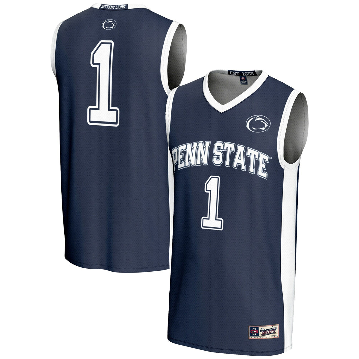 #1 Penn State Nittany Lions Lightweight Basketball Jersey - Navy product image 2, provided for visual reference and product