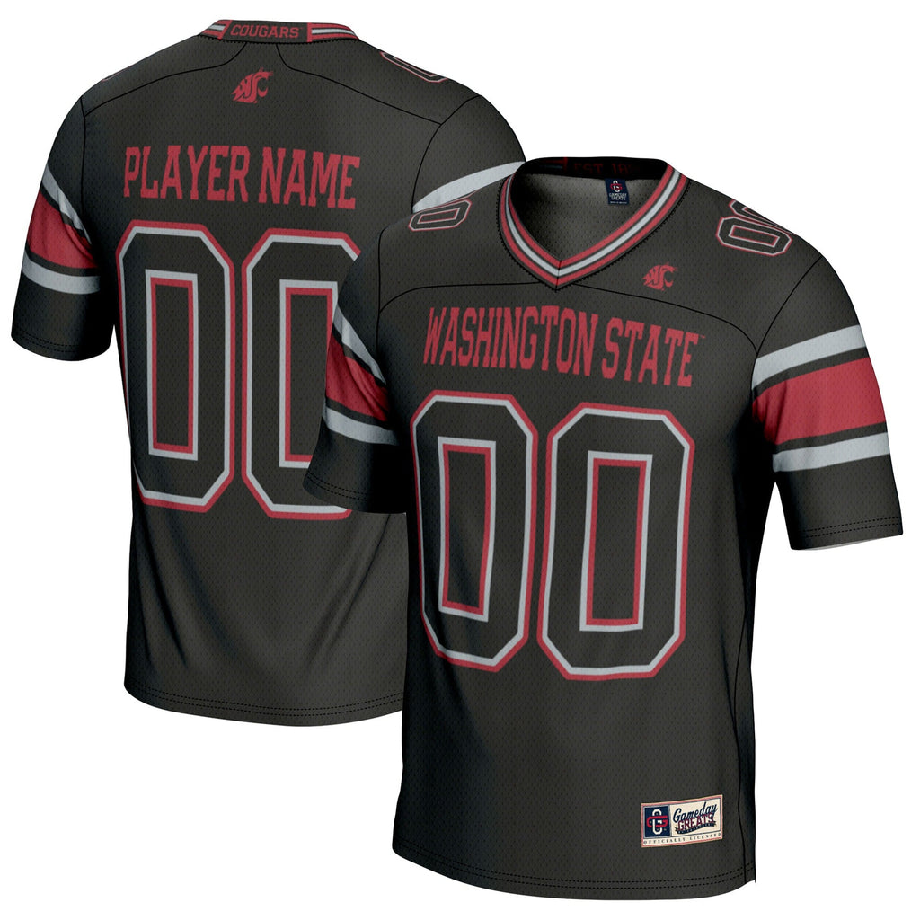 Washington State Cougars NIL Pick-A-Player Football Jersey - Black product image 1, provided for visual reference and