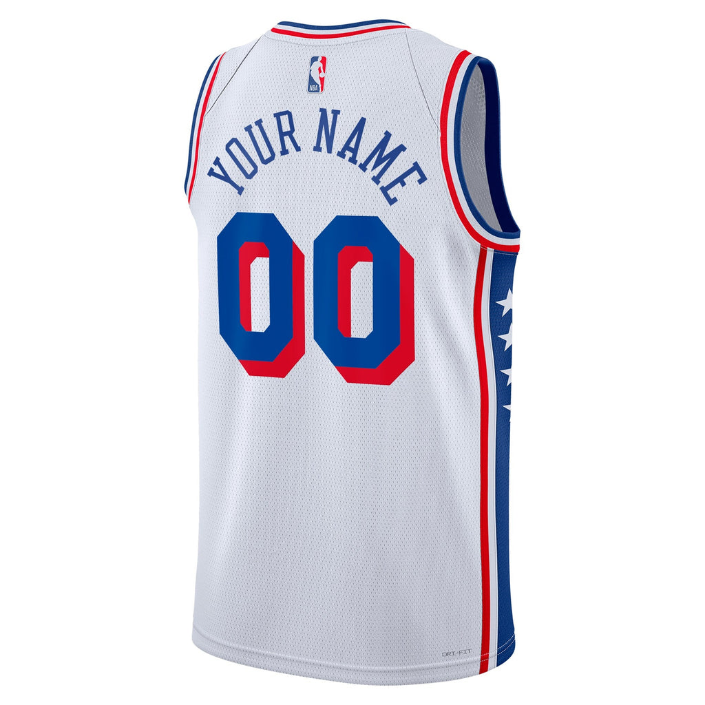 Philadelphia 76ers Association Swingman Jersey - Custom product image 4, provided for visual reference and product detail
