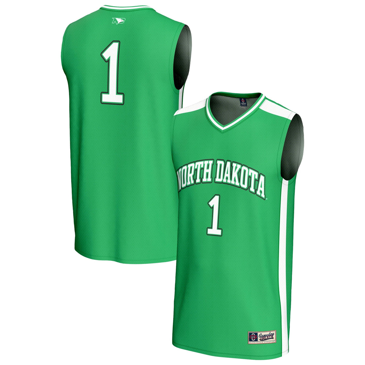 #1 North Dakota Lightweight Basketball Fashion Jersey - Kelly Green product image 2, provided for visual reference and