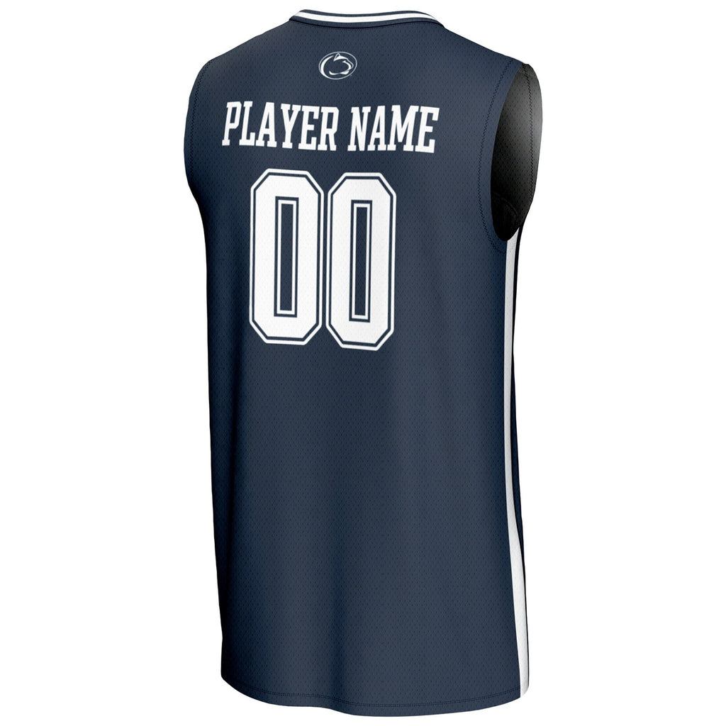 Penn State Nittany Lions NIL Pick-A-Player Lightweight Collegiate Basketball Fashion Jersey - Navy product image 4, provided