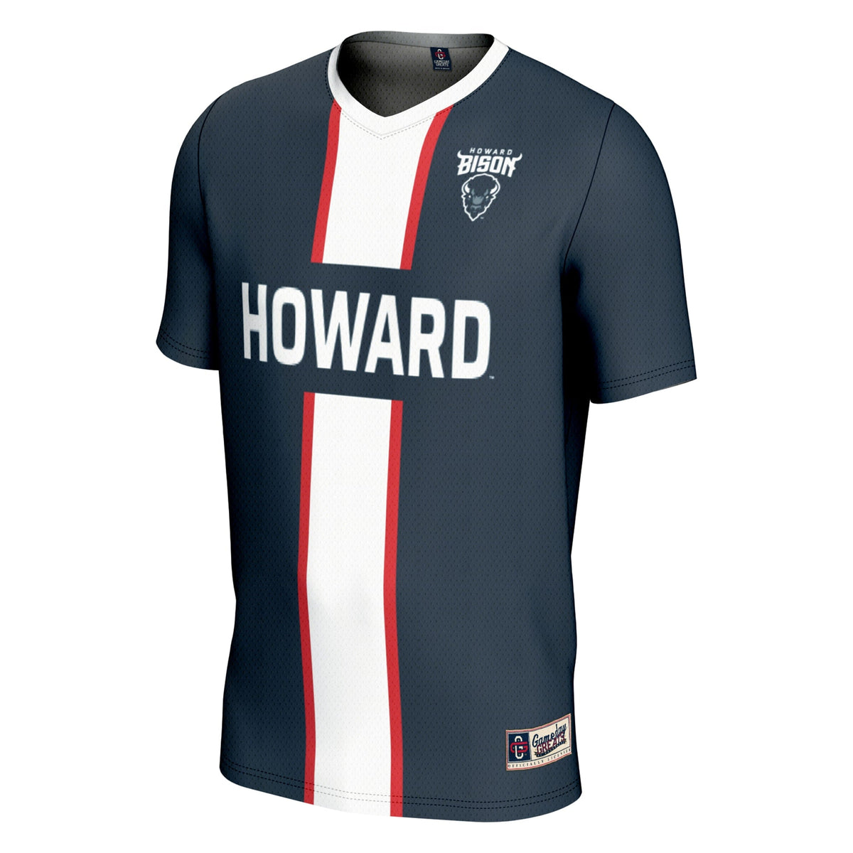 #1 Howard Bison Lightweight Soccer Fashion Jersey - Navy product image 3, provided for visual reference and product detail