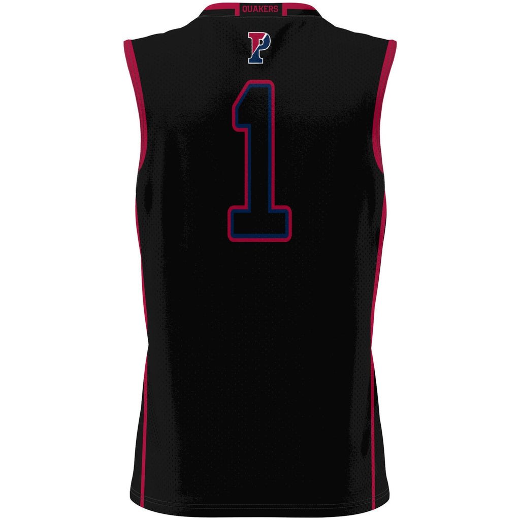 #1 Pennsylvania Quakers Lightweight Basketball Jersey - Black product image 4, provided for visual reference and product