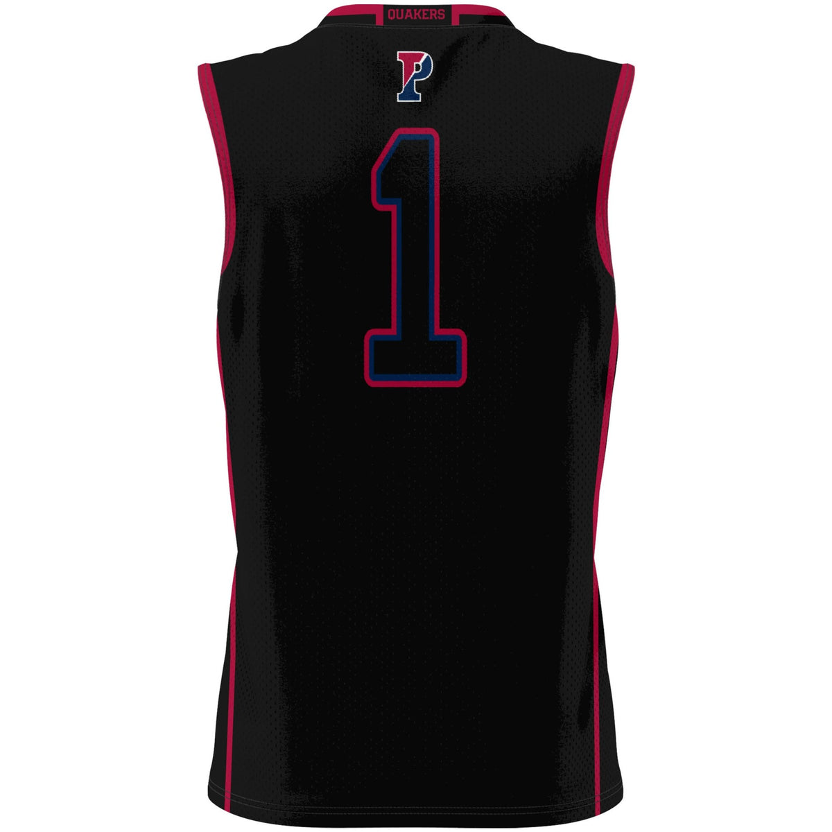 #1 Pennsylvania Quakers Lightweight Basketball Jersey - Black product image 4, provided for visual reference and product