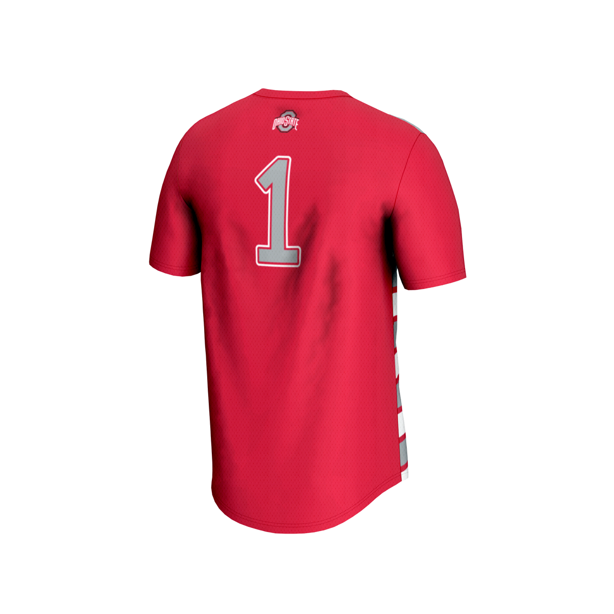 #1 Ohio State Buckeyes Lightweight Soccer Fashion Jersey - Scarlet product image 4, provided for visual reference and
