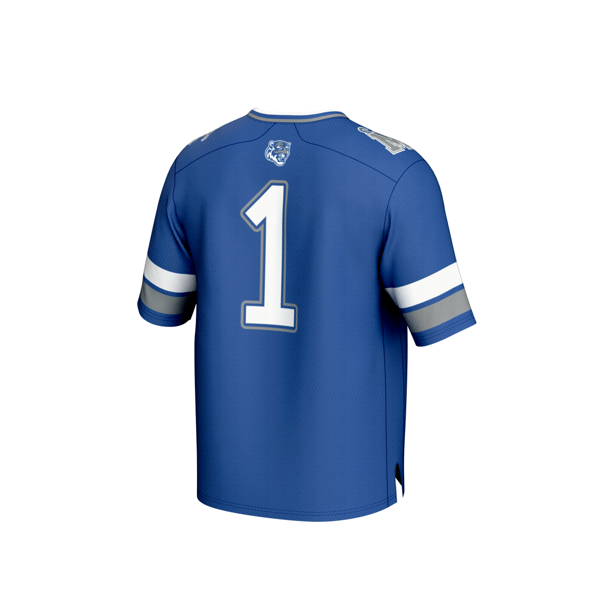 #1 Memphis Tigers Collegiate Football Fashion Jersey - Royal product image 4, provided for visual reference and product