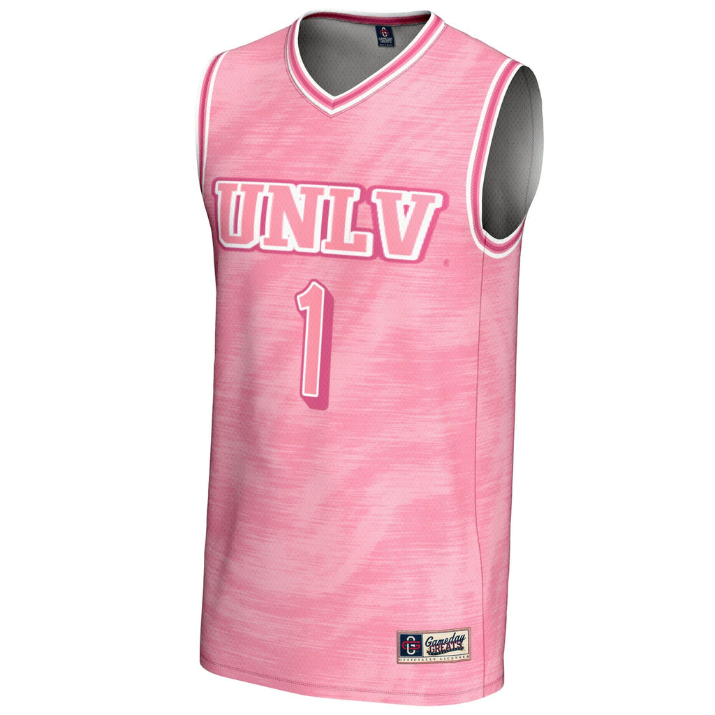 #1 UNLV Rebels Lightweight Basketball Fashion Jersey - Pink product image 3, provided for visual reference and product