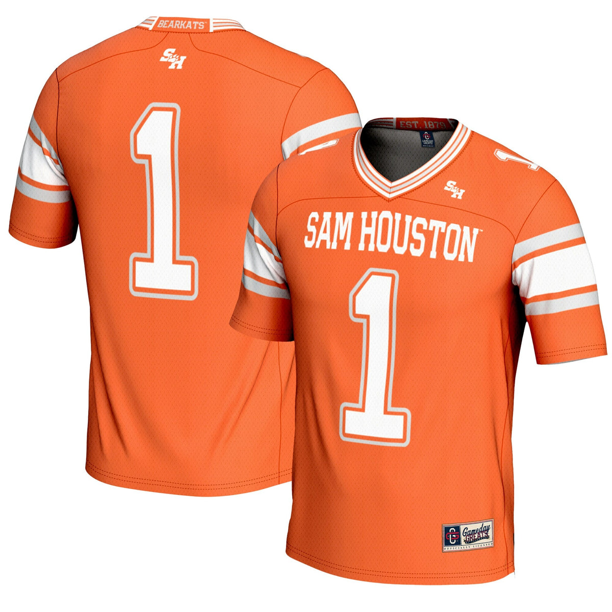 #1 Sam Houston State Bearkats Endzone Football Jersey - Orange product image 1, provided for visual reference and product