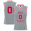 #0 Ohio State Buckeyes Lightweight Basketball Fashion Jersey - Gray product image 1, provided for visual reference and