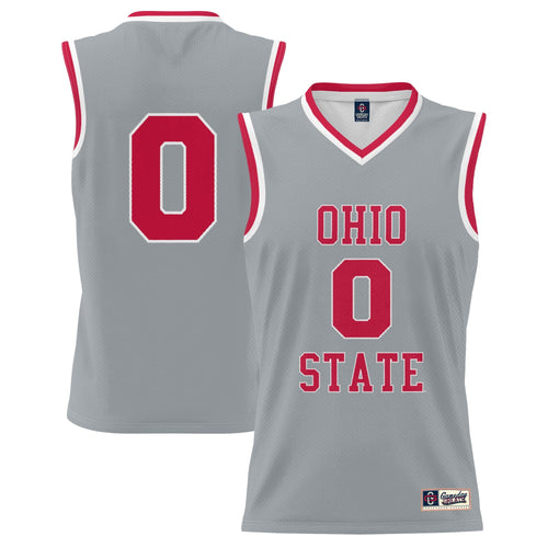 #0 Ohio State Buckeyes Lightweight Basketball Fashion Jersey - Gray product image 1, provided for visual reference and