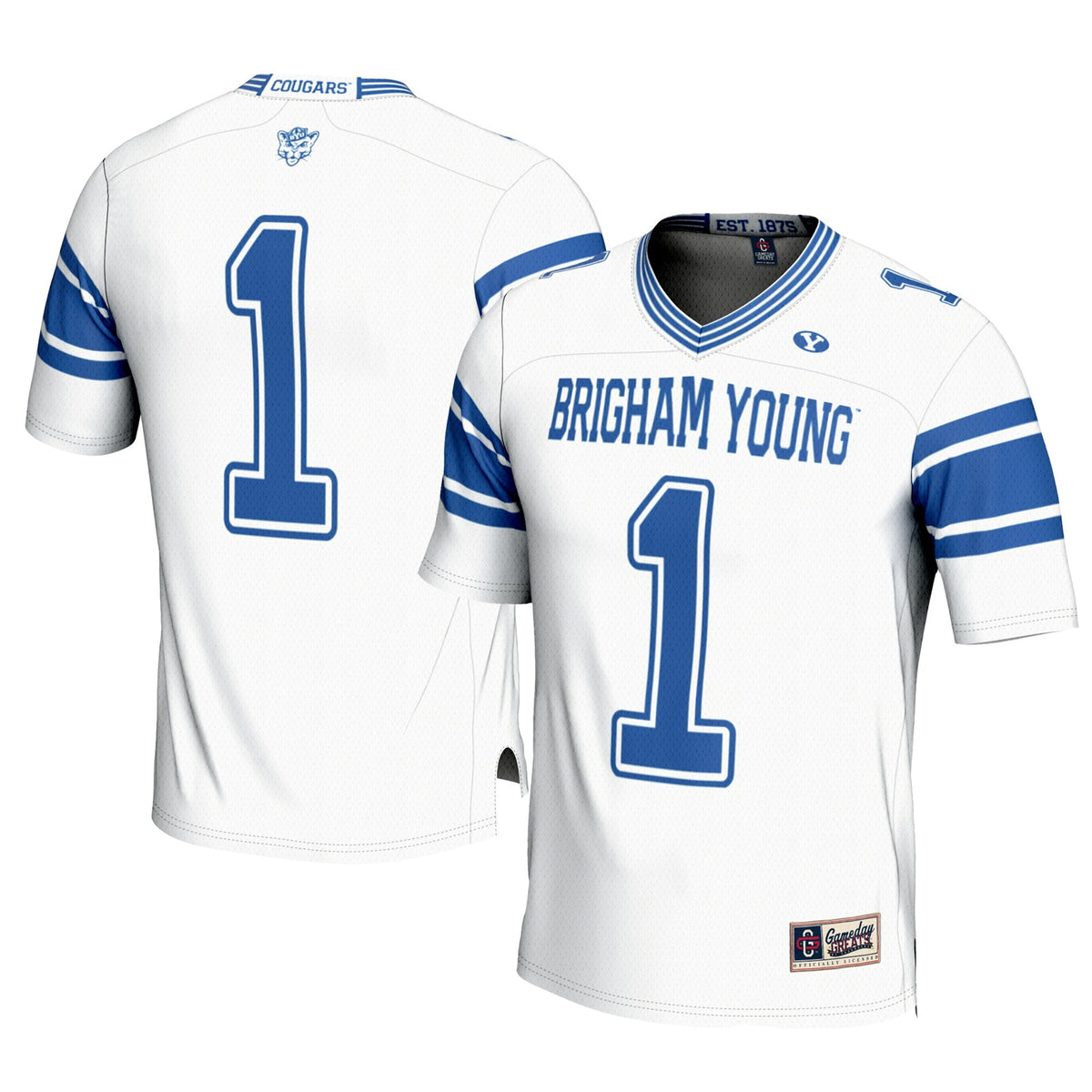 #1 BYU Cougars Football Jersey - Cardinal product image 1, provided for visual reference and product detail review