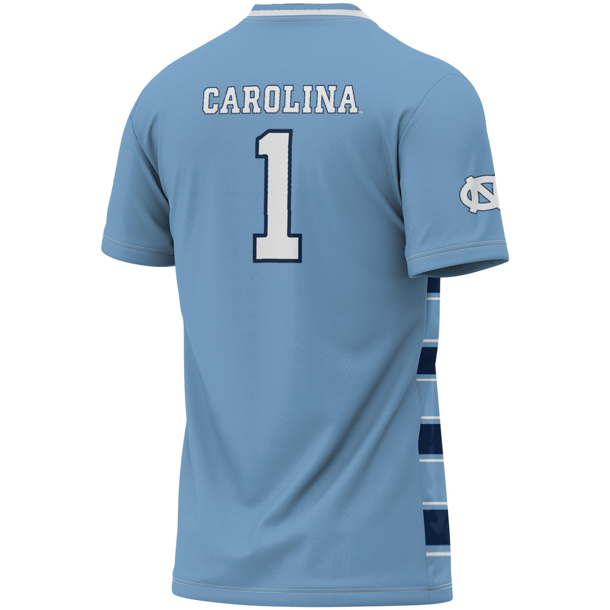#1 North Carolina Tar Heels Lightweight Soccer Fashion Jersey - Carolina Blue/Navy product image 4, provided for visual