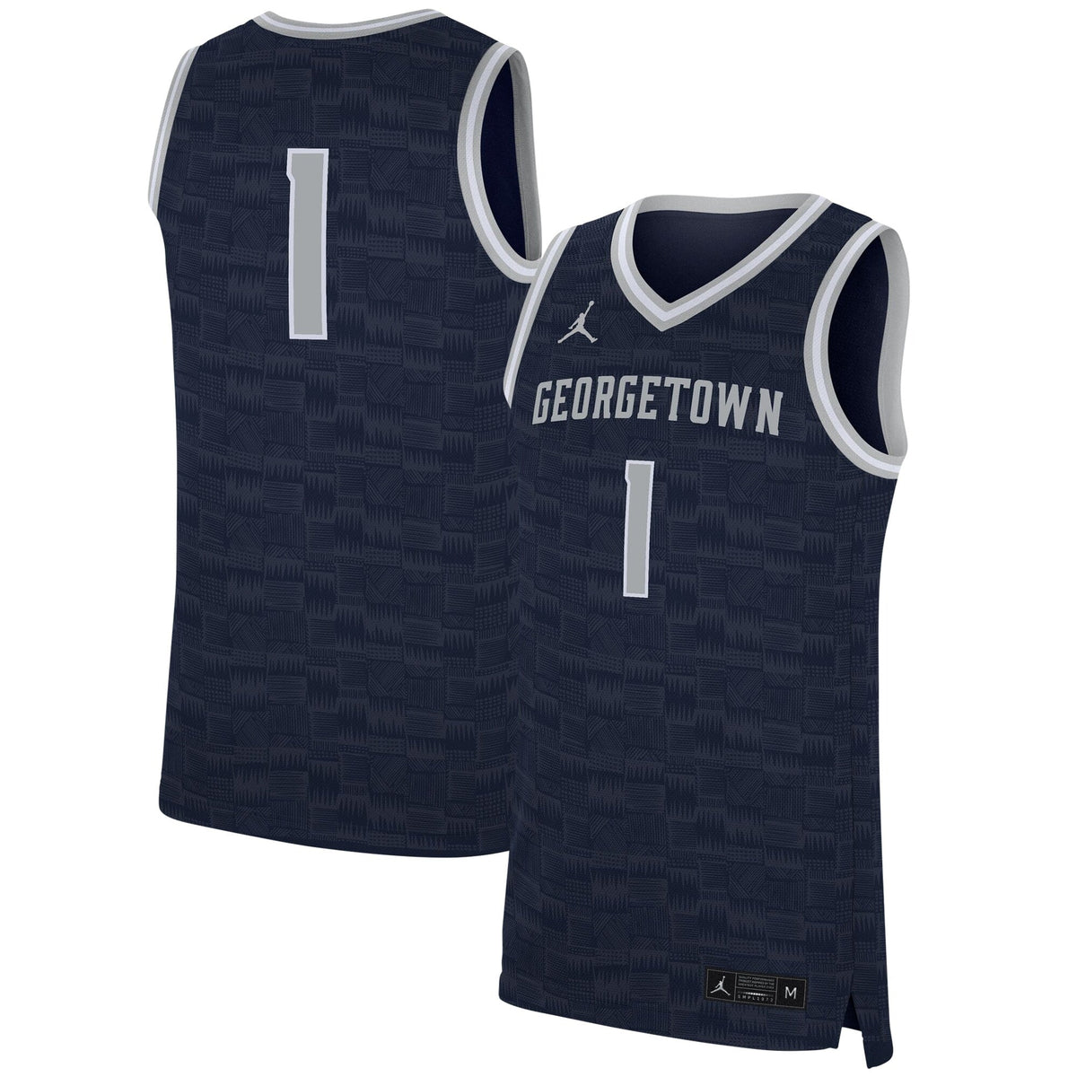 #1 Navy Georgetown Hoyas Replica Jersey product image 1, provided for visual reference and product detail review