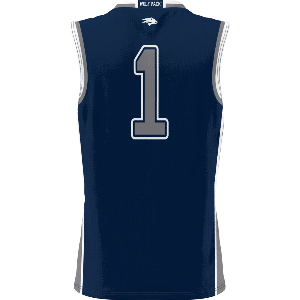#1 Nevada Wolf Pack Lightweight Basketball Jersey - Navy product image 4, provided for visual reference and product detail