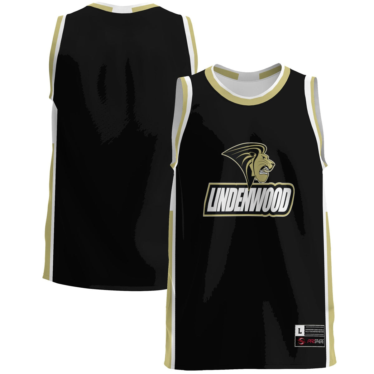 Lindenwood Lions Lightweight Basketball Jersey - Gold product image 2, provided for visual reference and product detail
