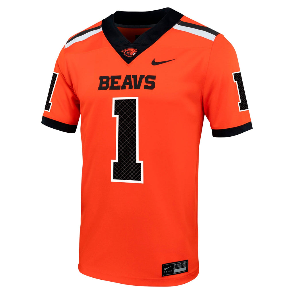 #1 Orange Oregon State Beavers Untouchable Football Jersey product image 3, provided for visual reference and product detail