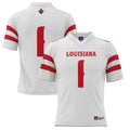 #1 Louisiana Ragin' Cajuns Football Jersey - White product image 1, provided for visual reference and product detail review