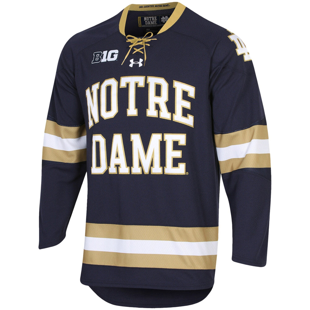 Notre Dame Fighting Irish Replica Hockey Jersey - Navy product image 3, provided for visual reference and product detail