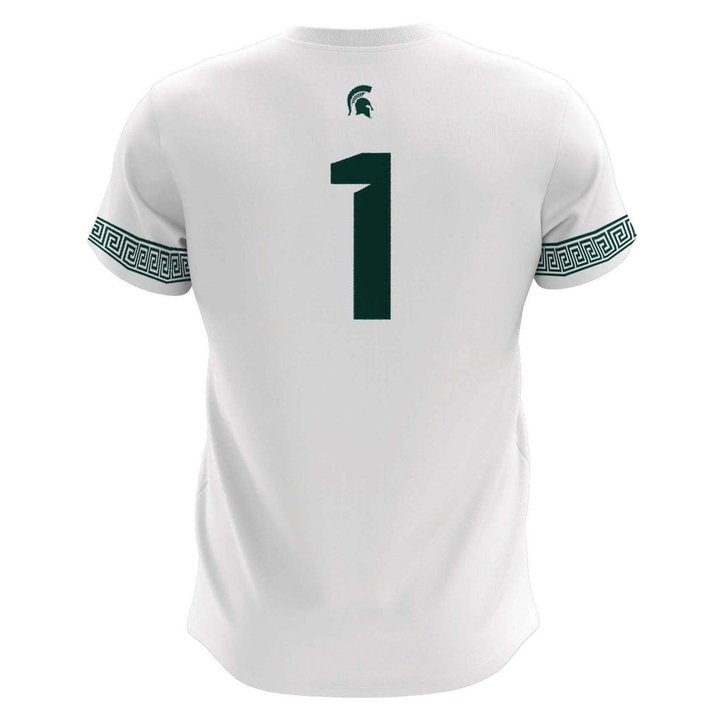 #1 Michigan State Spartans Lightweight Soccer Team Jersey - White product image 4, provided for visual reference and product