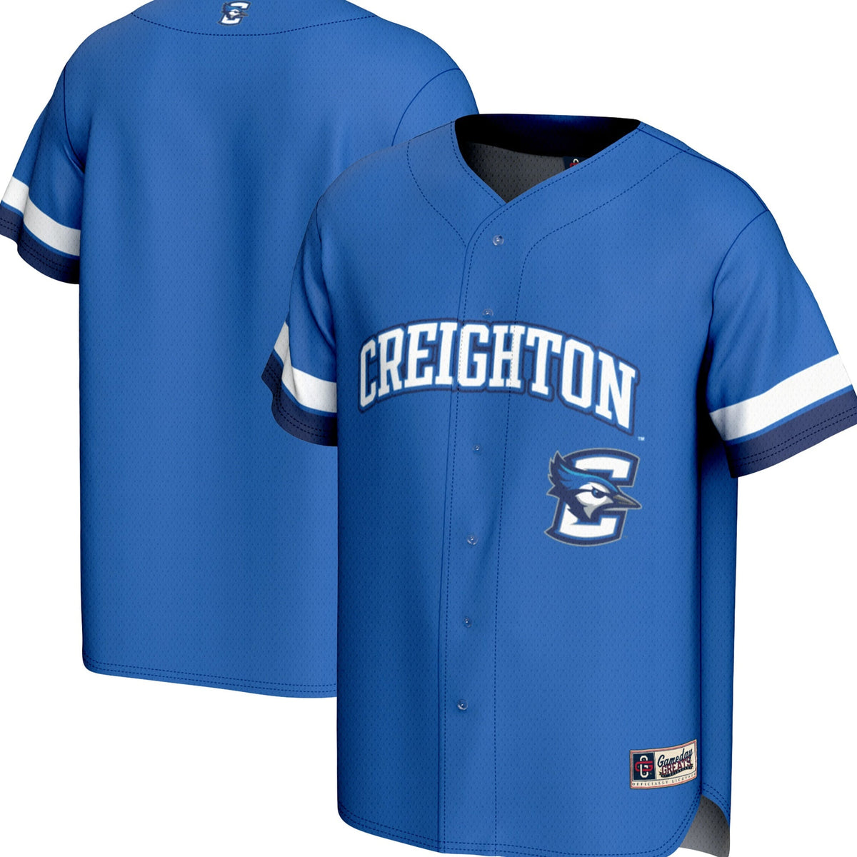 Creighton Bluejays Spirit Baseball Jersey - Blue product image 2, provided for visual reference and product detail review
