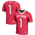 Utah Utes #1 Lightweight Lacrosse Jersey - Red product image 1, provided for visual reference and product detail review