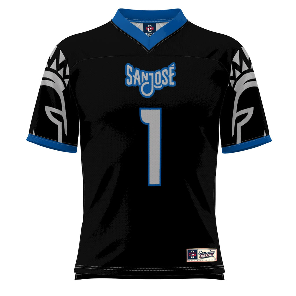 #1 San Jose State Spartans Football Jersey - Black product image 3, provided for visual reference and product detail review