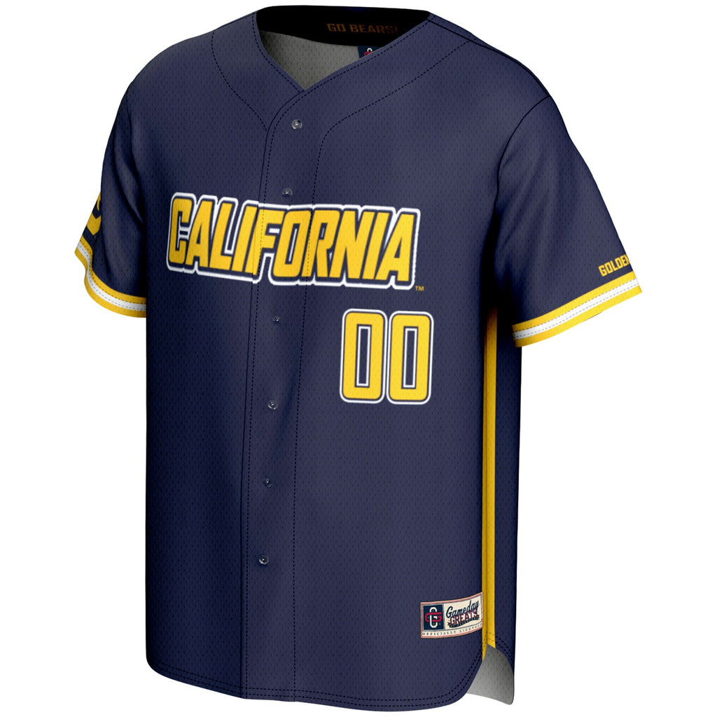 Cal Bears NIL Pick-A-Player Lightweight Baseball Jersey - Navy product image 3, provided for visual reference and product