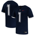 #1 Navy UConn Huskies Game Football Jersey product image 1, provided for visual reference and product detail review