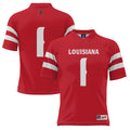 #1 Louisiana Ragin' Cajuns Football Jersey - Red product image 1, provided for visual reference and product detail review