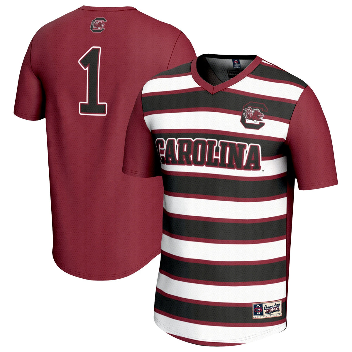#1 South Carolina Gamecocks Lightweight Soccer Fashion Jersey - Garnet product image 2, provided for visual reference and