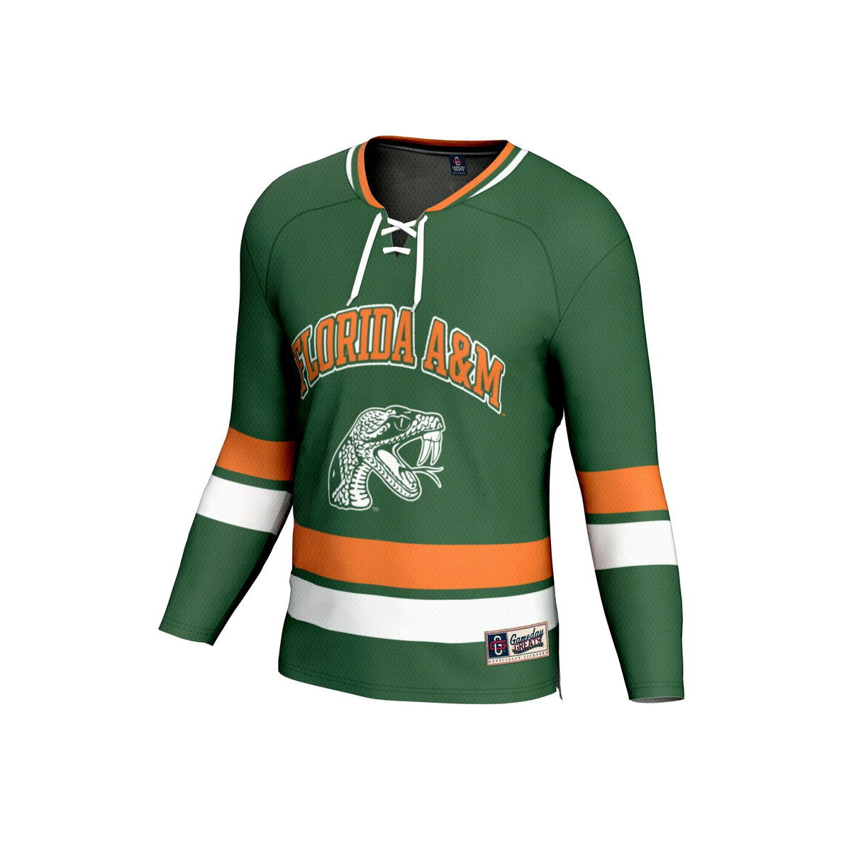 Florida A&M Rattlers Spirit Hockey Jersey - Green product image 3, provided for visual reference and product detail review