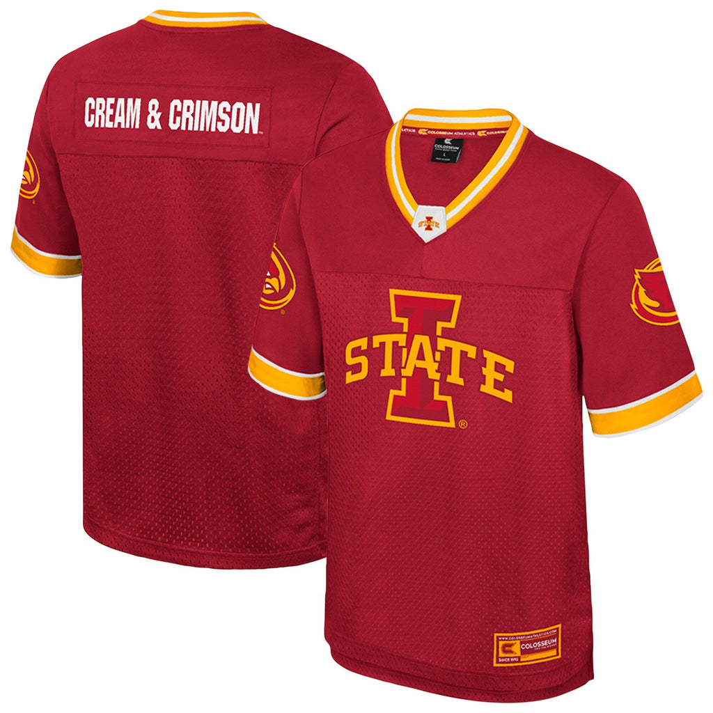 Iowa State Cyclones Nothing But The Hits Football Jersey - Cardinal product image 1, provided for visual reference and