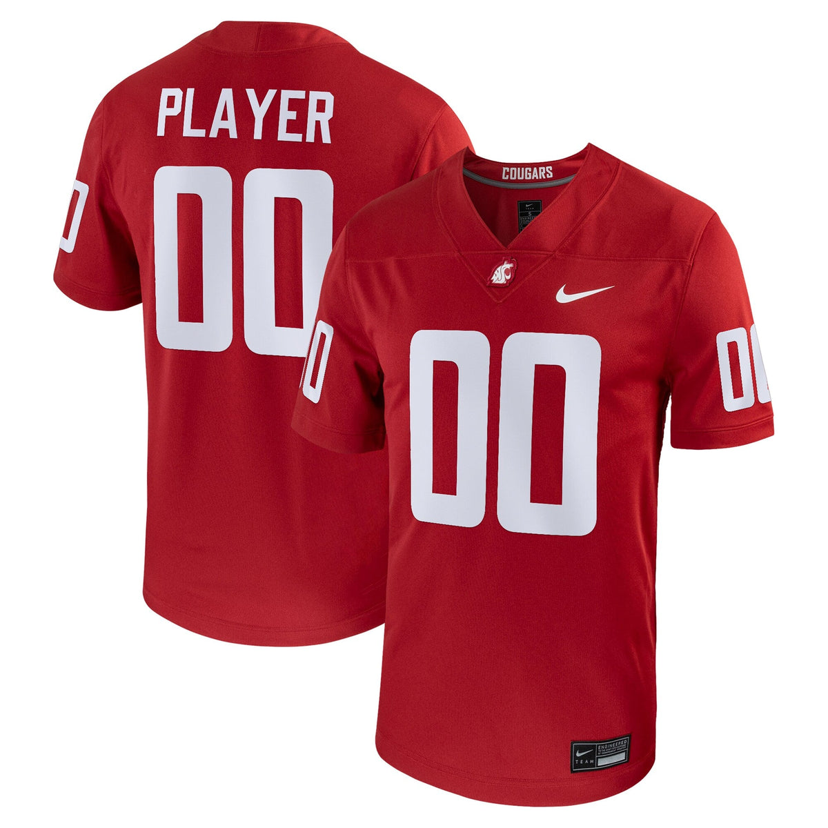 Washington State Cougars Pick-A-Player NIL Replica Football Jersey - Crimson product image 1, provided for visual reference