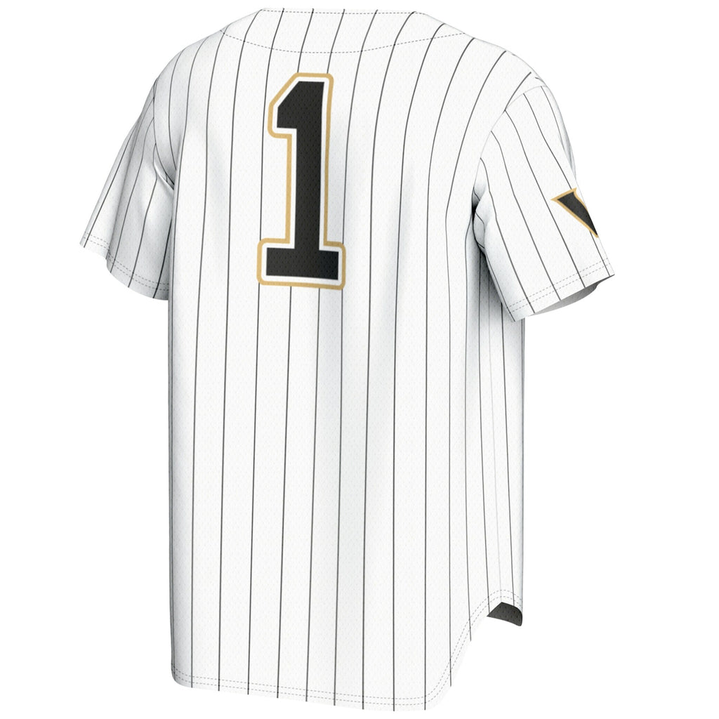 #1 Vanderbilt Commodores Lightweight Baseball Jersey - White product image 4, provided for visual reference and product
