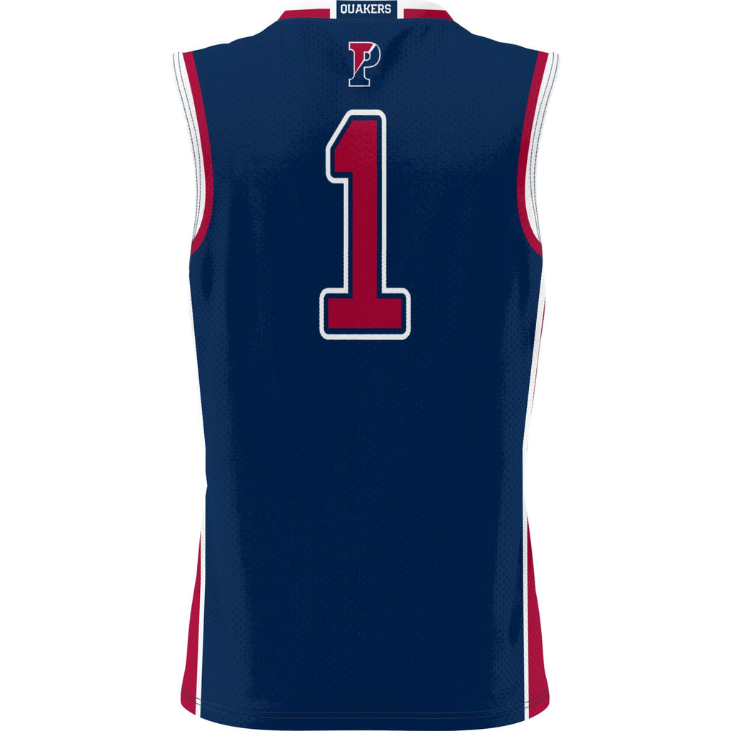 #1 Pennsylvania Quakers Lightweight Basketball Jersey - Navy product image 4, provided for visual reference and product