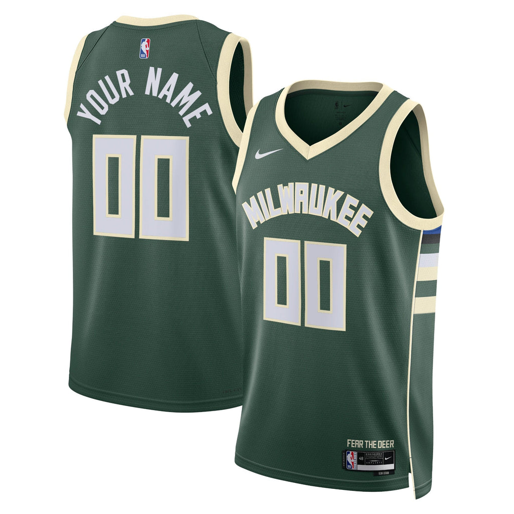 Milwaukee Bucks Icon Swingman Jersey - Custom product image 1, provided for visual reference and product detail review